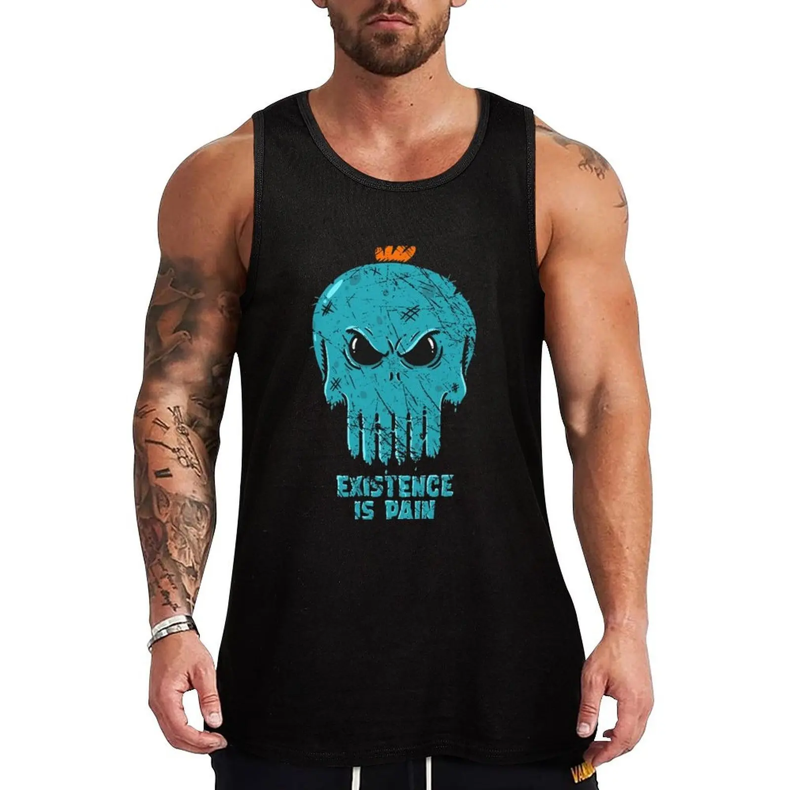 

The Pain Tank Top sleeveless t-shirts for men gym clothes man fitness Sports clothing