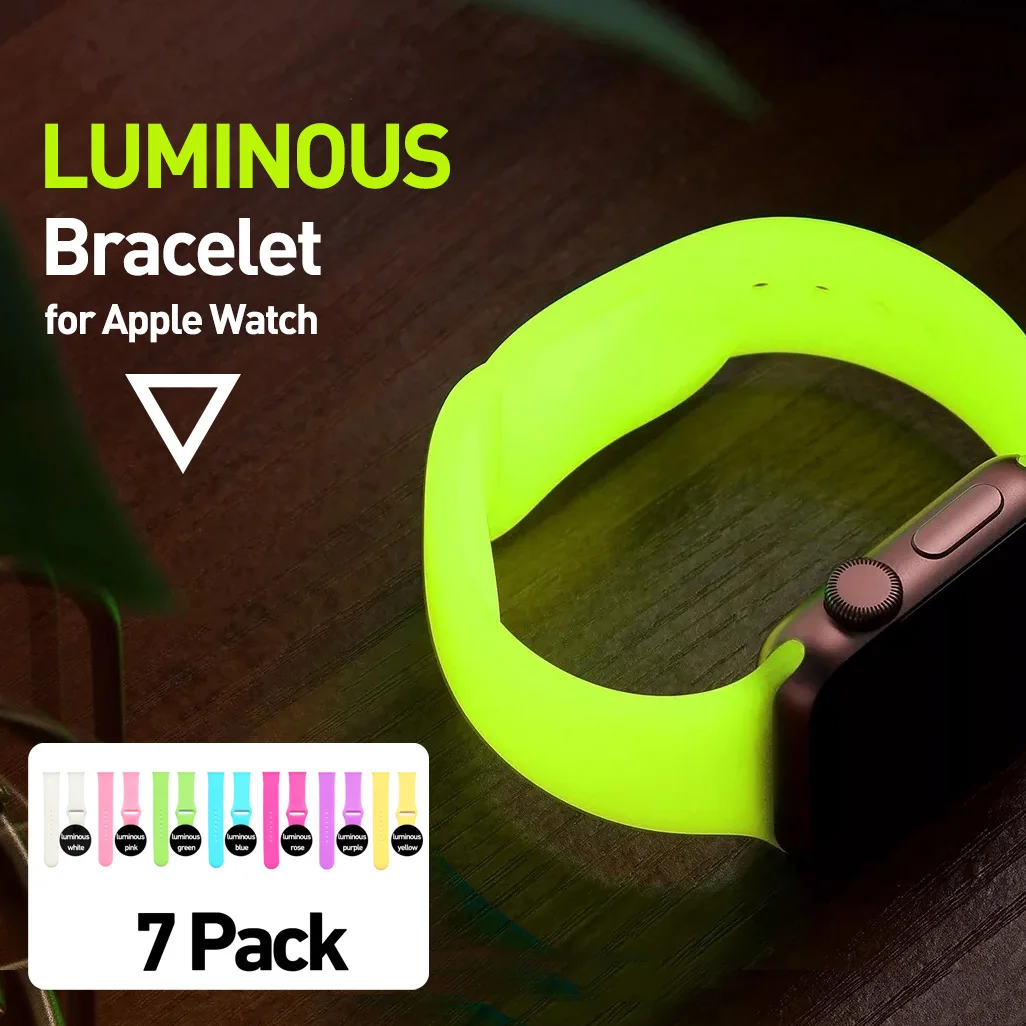 Free shipping set Luminous Band Straps Bracelet for Apple Watch Ultra 49mm S2/3/4/5/6/7/8 SE Sport Loop Glow in dark 42/44/45mm