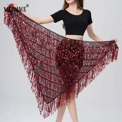 Triangle Sequins Bellydance Skirt Belly Dance Long Tassel Hip Scarf Festival Outfits Women Dance Wear Accessories Dancing Belt