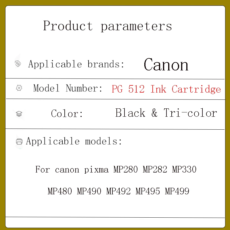 smart cartridge rifll kit for canon PG 512 CL 513 pg512 cl513 For canon pixma MP280 MP282 MP330 MP480 MP490 MP492 MP495 MP499