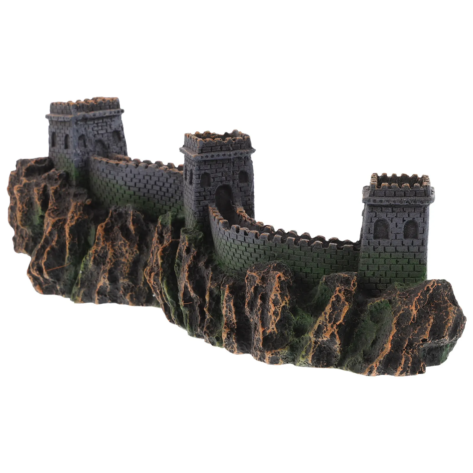 Detailed Chinese Arch Bridge Statue Resin Aquarium Decoration Fish Tank Ornament Large Tank Scene Resin Castle Decor Bonsai
