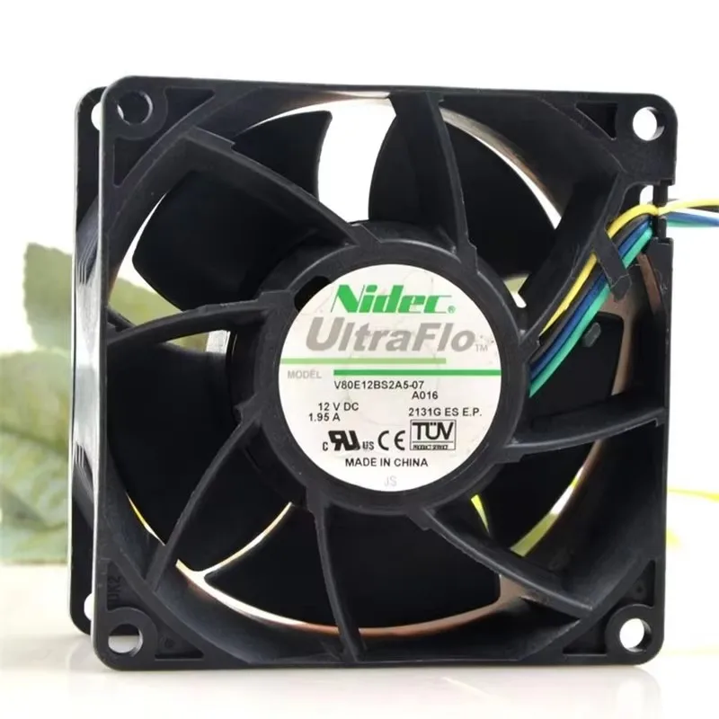 New 80 * 80 * 38MM 8CM 12V 1.95A V80E12BS2A5-07 Violent High Speed Server Cooling Fan