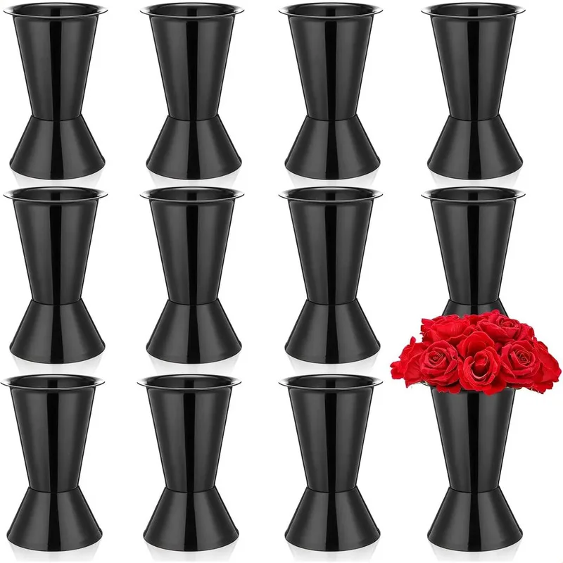 12Pcs Conical Flower Pots With Base Small Plastic Planter For Succulents Herbs Home Balcony Indoor Outdoor Garden Desktop Decor