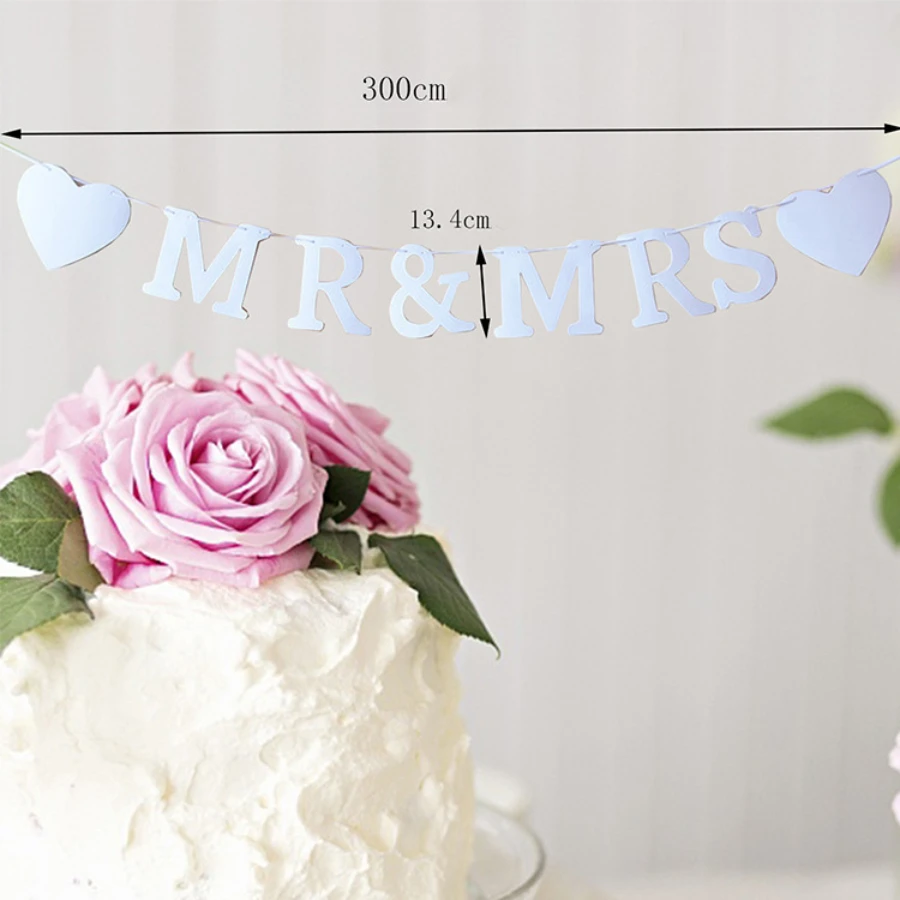 Wedding pull mr&mrs festive pull string flag letters pull flag banner