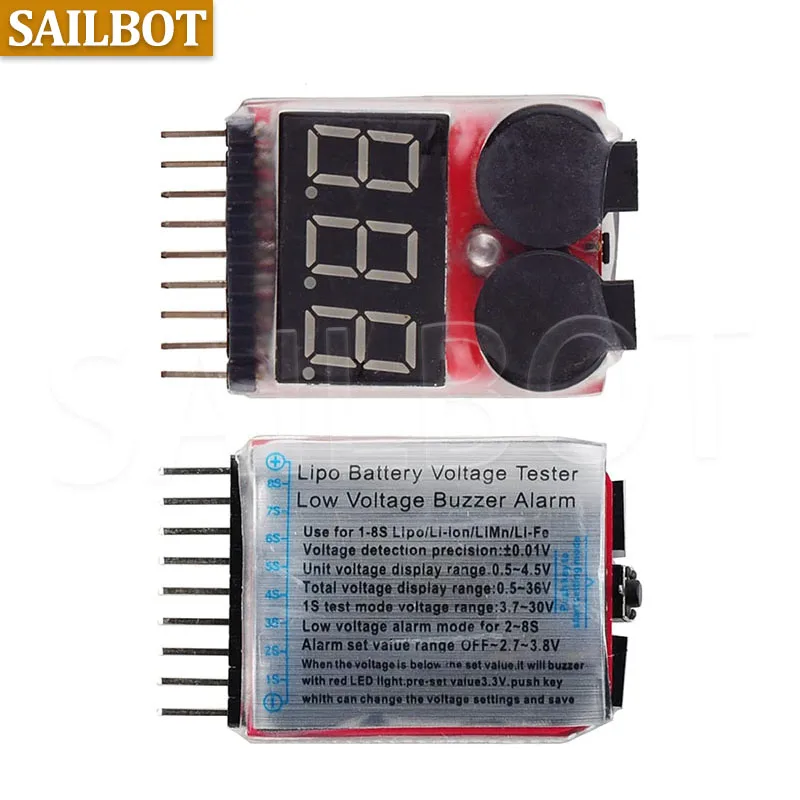 1-10PCS 1-8S BBX1-8S 2IN1 Lipo Batterie Spannung Tester/Niederspannung Summer Alarm/batterie Spannung Checker Dual Lautsprecher