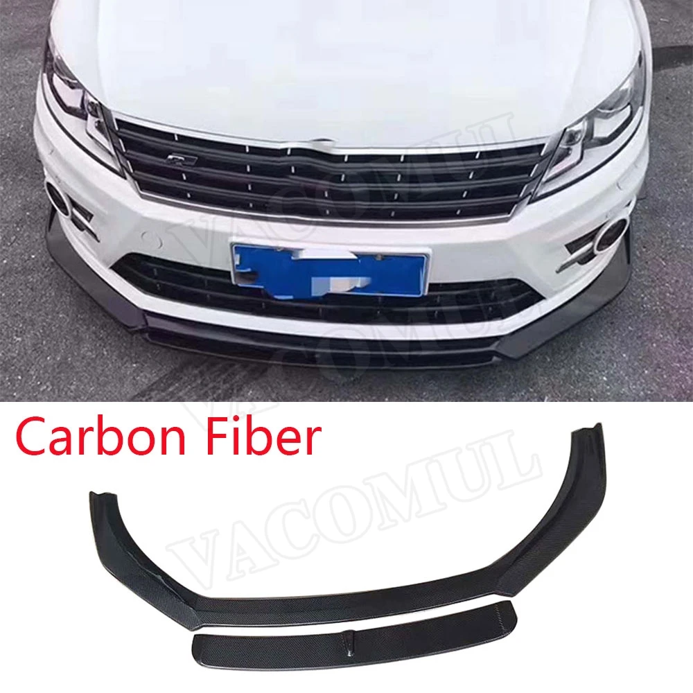 

VACOMUL Carbon Fiber Car Racing Front Bumper Lip Spoiler Splitter Body Kit for Volkswagen Passat CC Rline 2013-2017 E Style