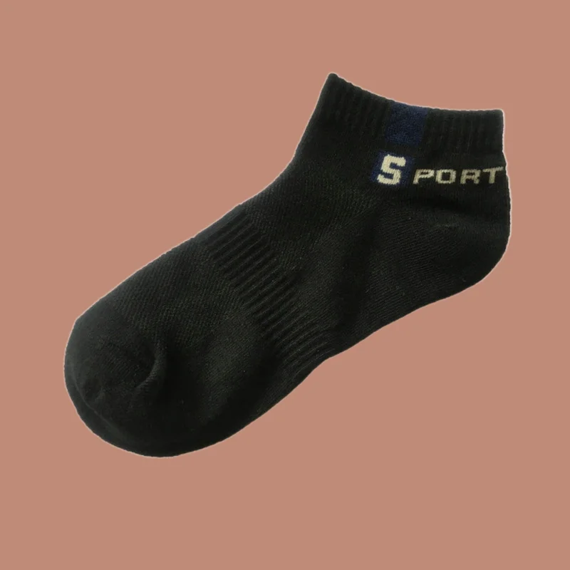 

5/10 Pairs Sports Socks Men's Cotton Waist Non-slip Fashion Sports Combed Cotton 2024 Breathable Sweat-Absorbent Mesh Boat Socks