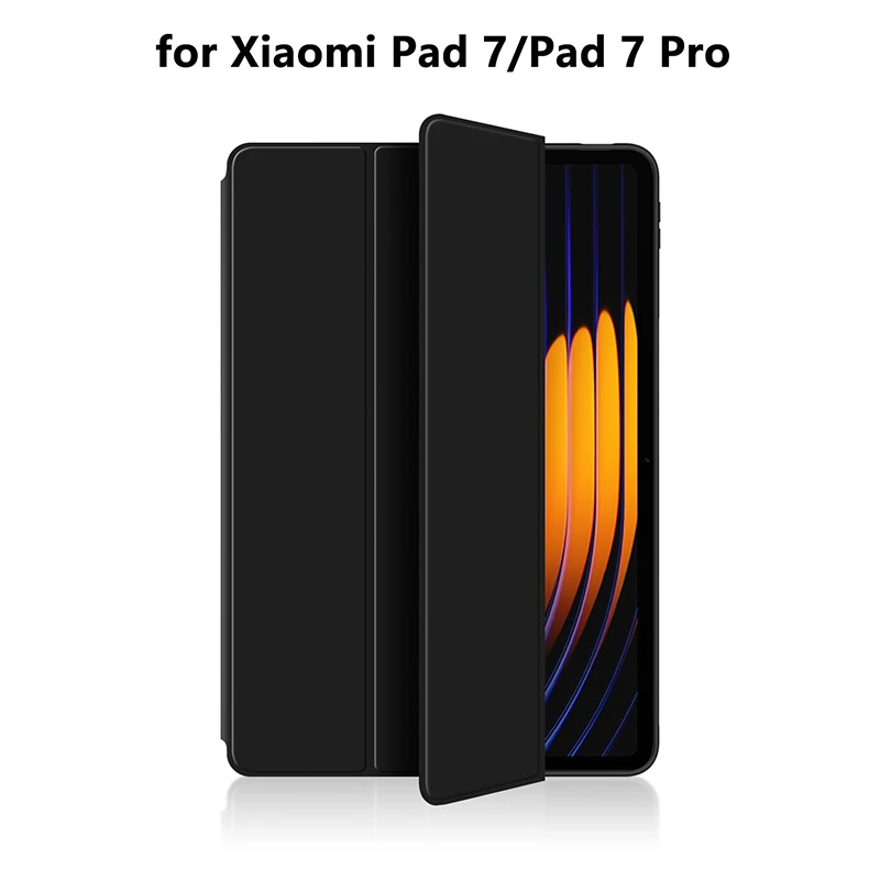 Foldable TPU Protective Case Cover With Holder For Xiaomi Pad 7/Pad 7 Pro Colorful Auto Wake Up Protector Tablet Accessories