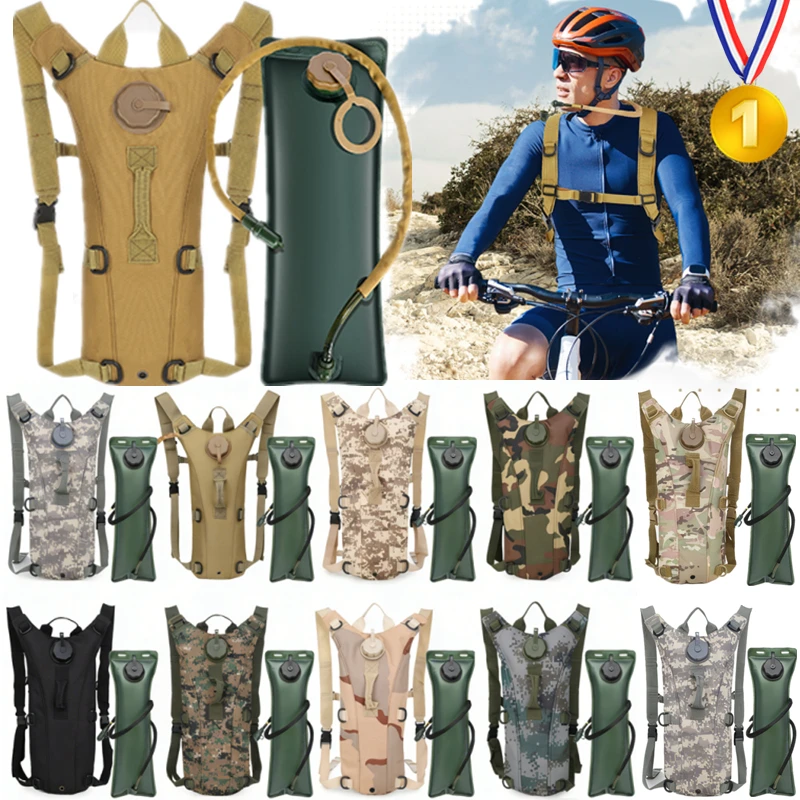 

Водонепроницаемый рюкзак-гидратор на 3 л, 9 цветов, для активного отдыха, путешествий, велоспорта, альпинизма, тактический, удобный, для бутылок с водой