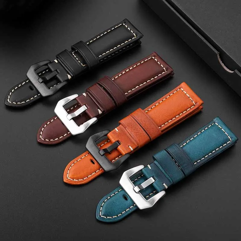 

Cowhide Wristband 24mm for Casio PRG-600 PRG-650Y 5571 PRW-6600Y Series Italian Strap Waterproof Sports Bracelet Accessories