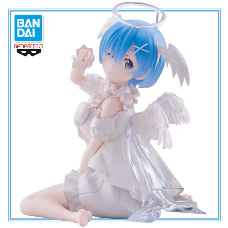 Banpresto Re ZERO Starting Life in Another World Anime Rem Angel Relax Time Action Figures Model Figurine Original Figuarts