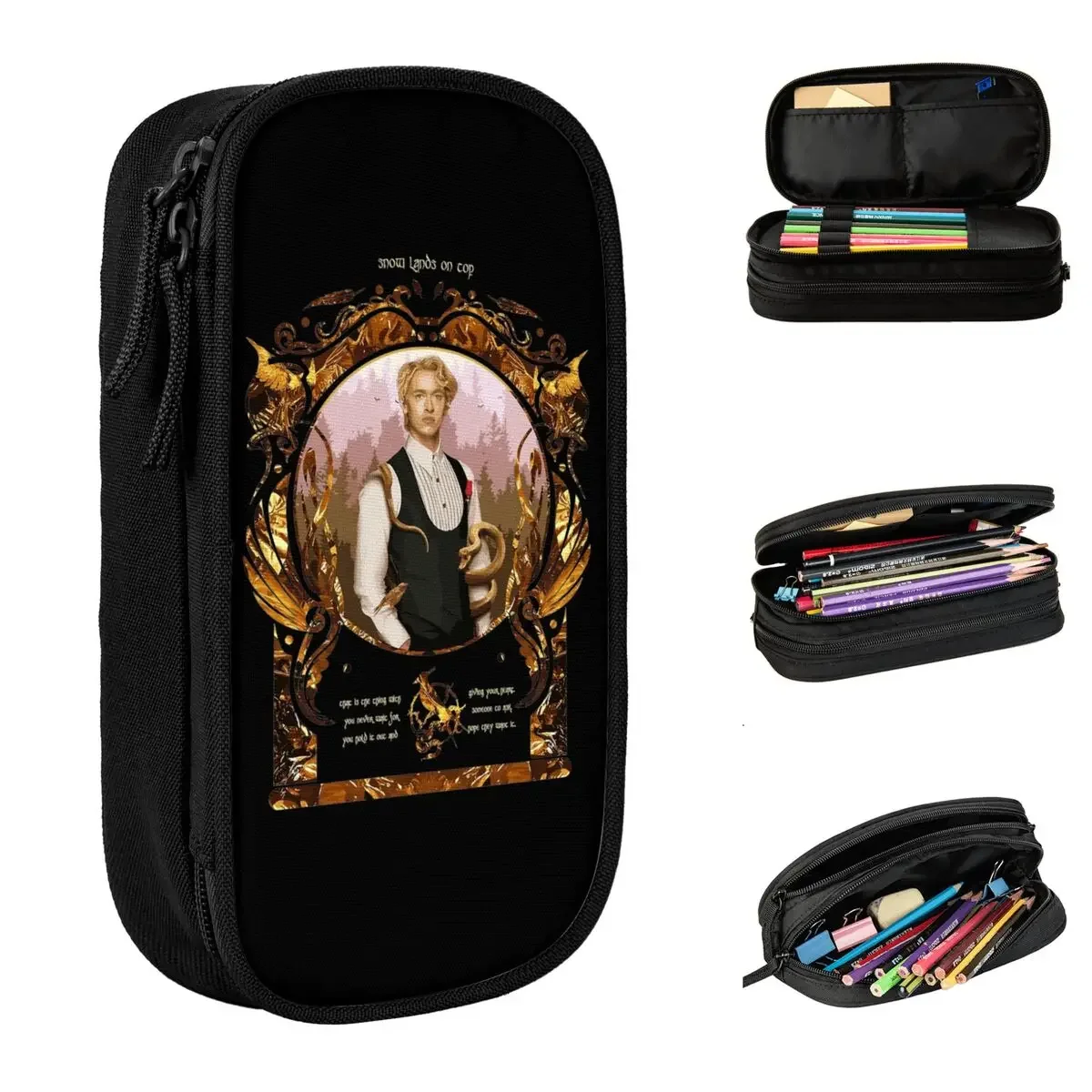 

Coriolanus Snow The Hunger Games Pencil Cases Fashion Pen Pencil Bags Girl Boy Big Capacity Office Gifts Pencil Box