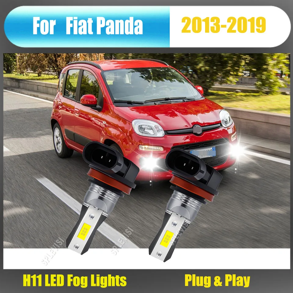 

H11/H8/H9 LED Fog Light Upgraded Kit - 60,000 Hours Lifespand Rating For Fiat Panda 2013 2014 2015 2016 2017 2018 2019