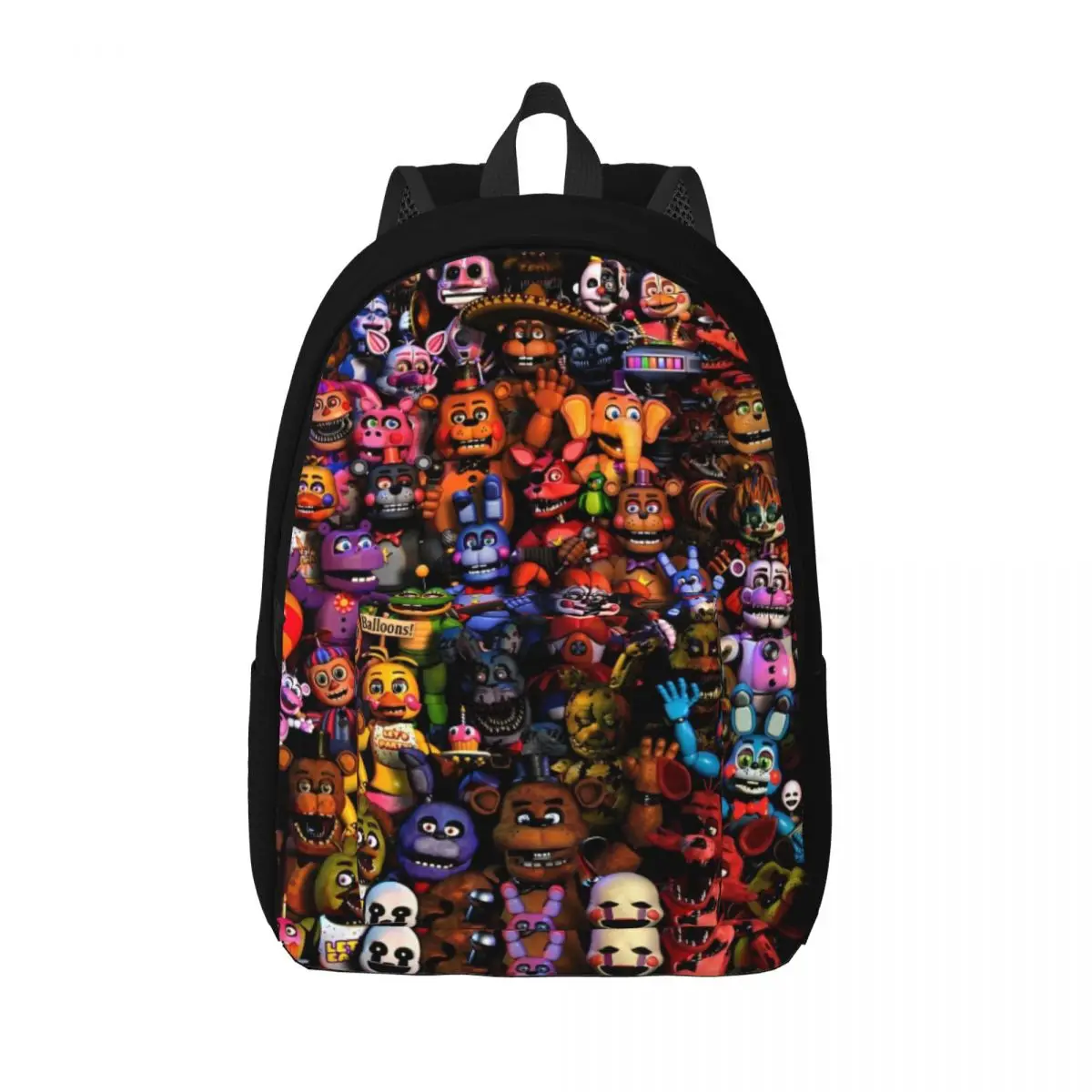 FNAFS All Characters Cool Backpack Gift Student Work Video Game Daypack for Men Women Laptop Canvas Bags