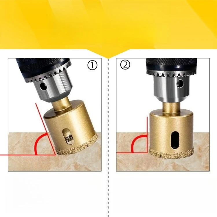 12pcs Brazed Marble Hole Opener Glass Tile Drill Bit Multi-purpose Punched Stone Vitrified Brick Emery Hole Reamer