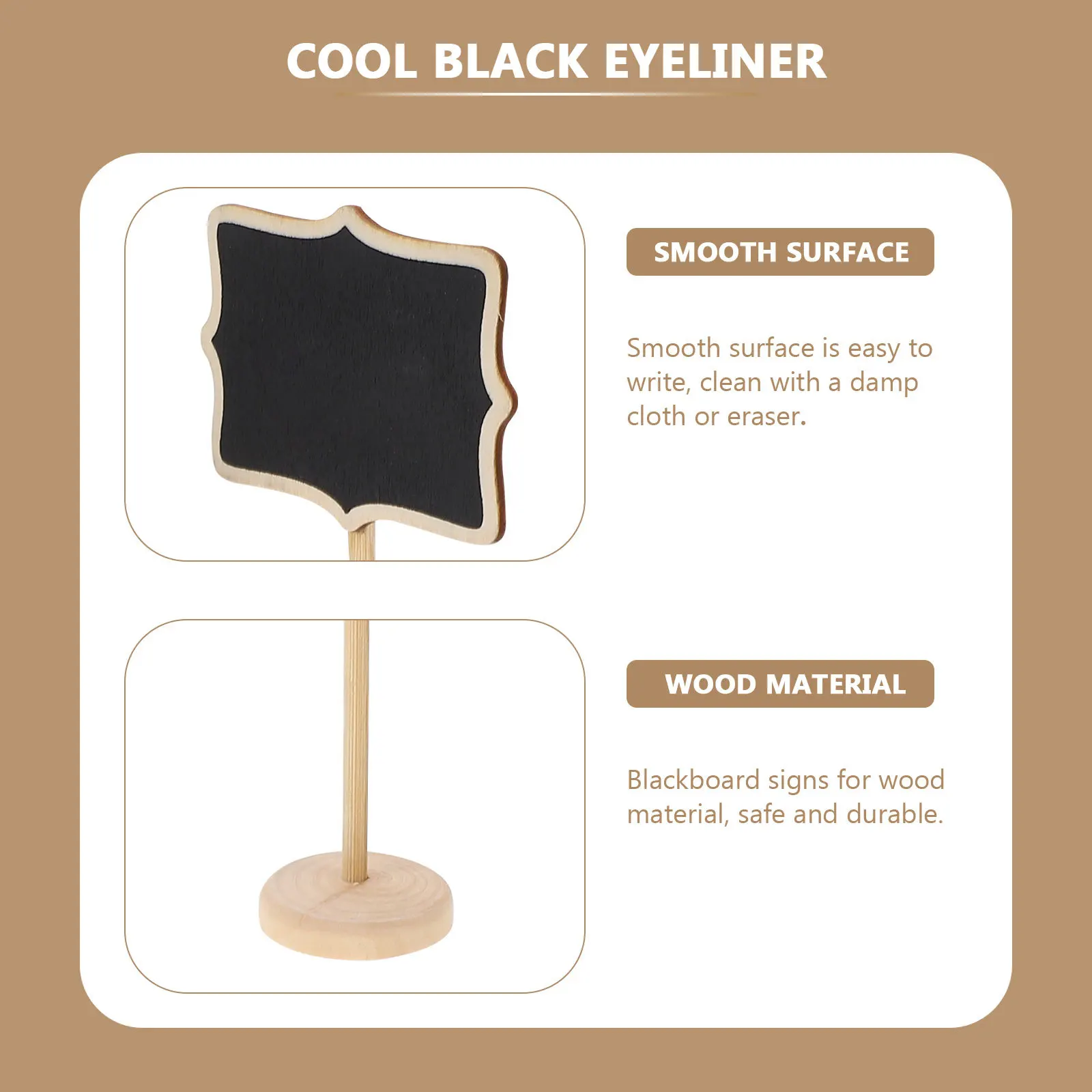 1Set Reliable Structure Mini Chalkboard Signs Easy to Write on Suitable for Logo Making Small Blackboard Sign Chalkboard Signs