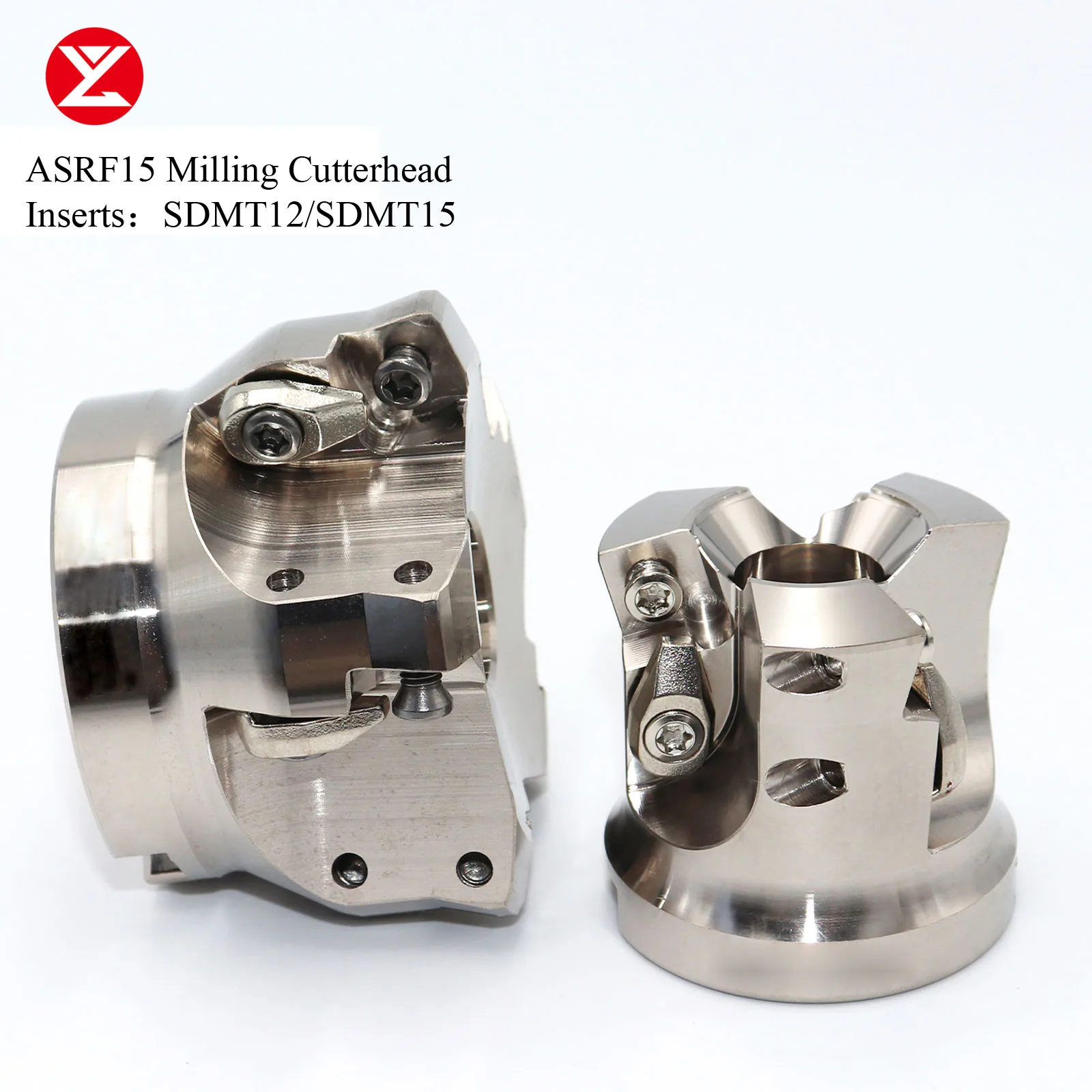 Fast Feed Surface Milling Cutter Head, ASRF12 ASRF15 inserções, 50mm, 63mm, 80mm para SDMT12 SDMT15