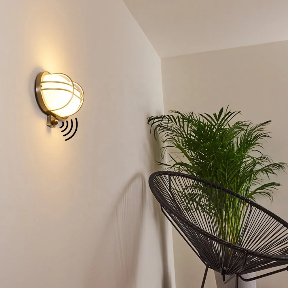 

Led Wall Light with Motion Sensor Stainless Steel Induction Wall Lamp Motion Sensing E27 Base Wall Sconce