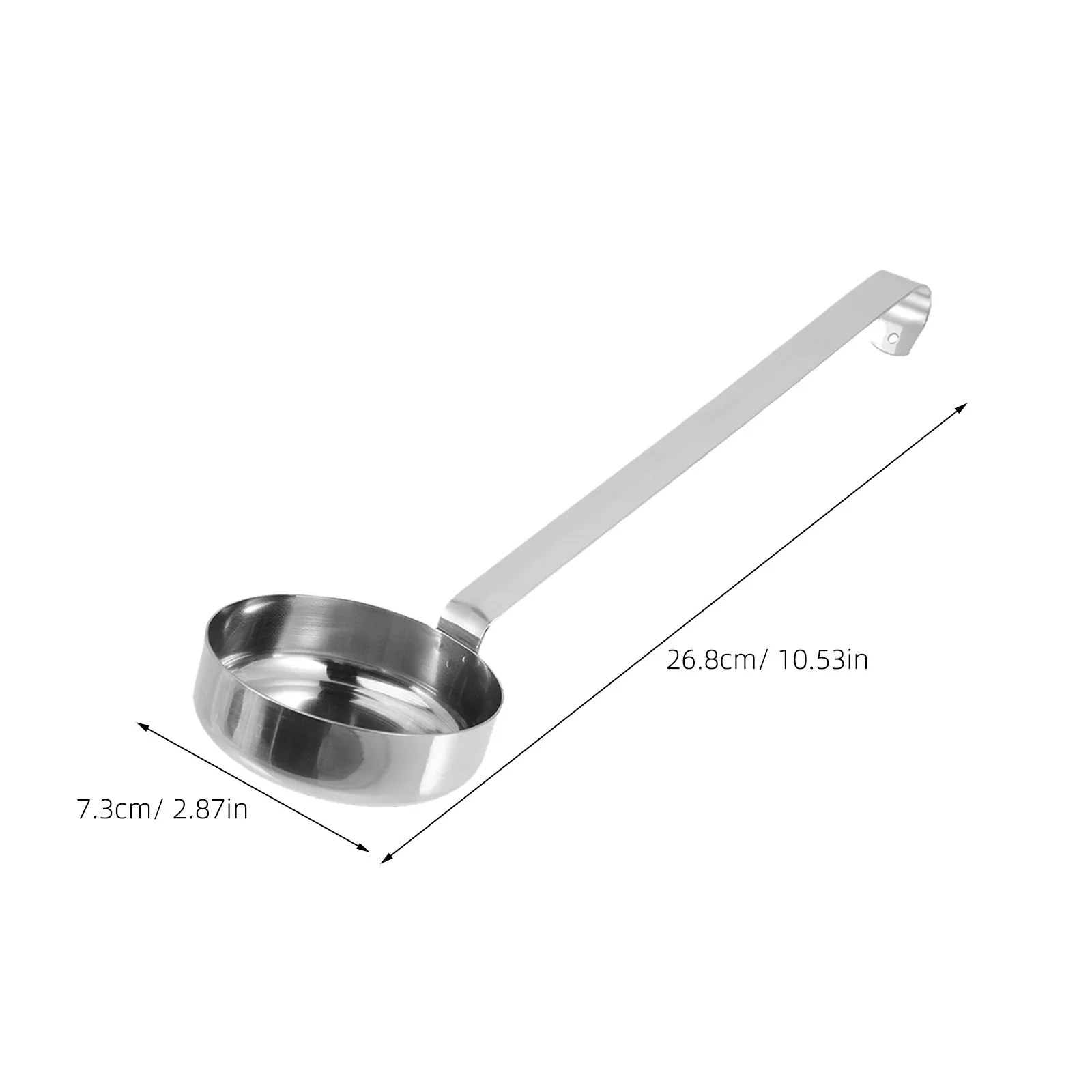 2Pcs Flat Bottom Pizza Sauce Spoon Stainless Steel Long Handle Sauce Ladle for Dessert Salad Chocolate Ketchup Spreading Baking