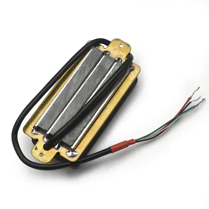 Guitarra eléctrica de doble carril, 2 aspas dobles, tipo pista de alto rendimiento, pastilla Humbucker de cuatro bobinas