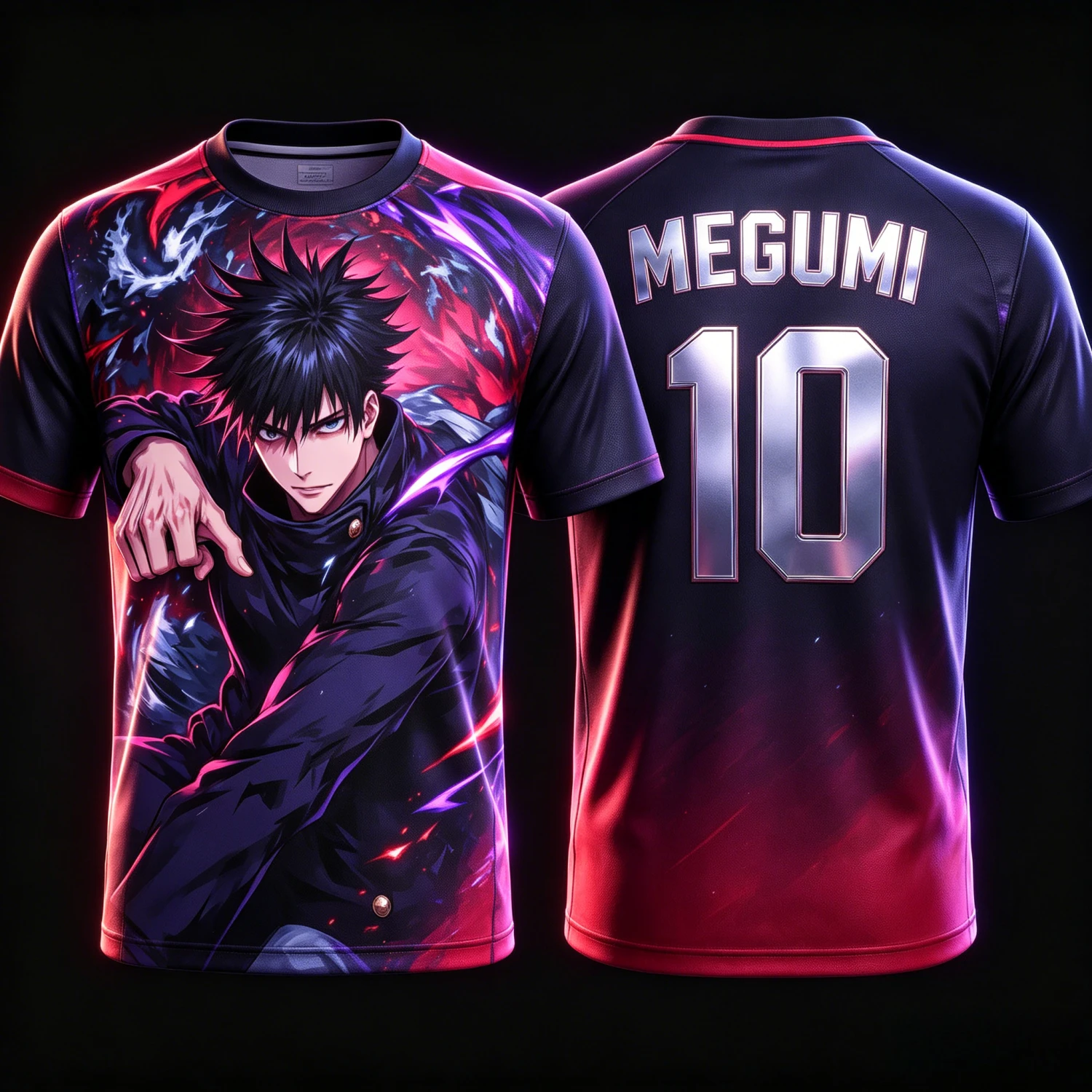 2026 Summer Jujutsu Kaisen Retro Cosplay T-shirt Men's 3D Printed Jiu Jitsu Short-sleeved Family Unisex Children's Sports Shirt