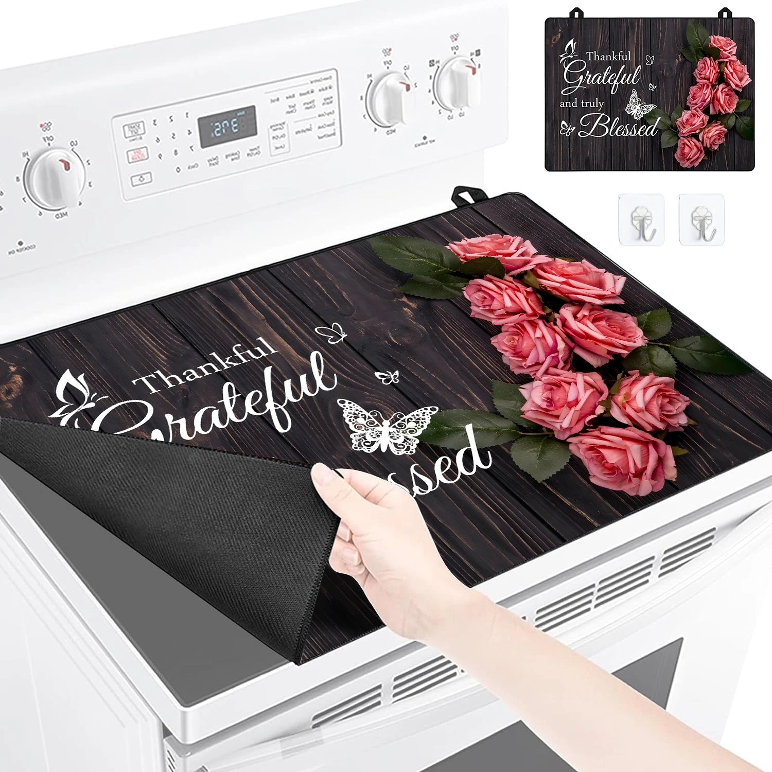 

28.5x20.5"/72.5x52cm Electric Stove Top Cover Induction Cooker Cooktop Covers Non-Slip Scratch Proof Protective Pad Ironing Mat