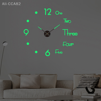 3D Luminous Wall Clock Frameless Acrylic DIY Digital Clock Wall Stickers Mute Clock For Living Room Bedroom Office Wall Decor