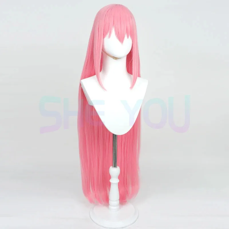 

CyMegurine Luka Cosplay Wig Anime Long Pink Straight Luka Wigs Heat Resistant Synthetic Hair Halloween Party Wigs + Wig Cap