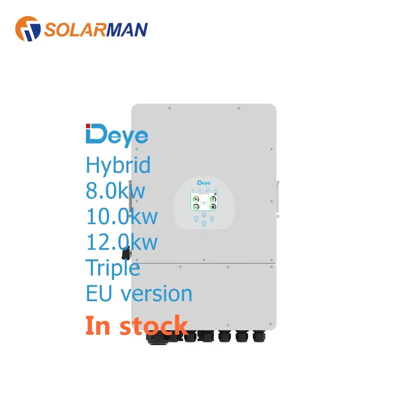 Deye on grid and off grid inverter SUN 8KW 10KW 12KW SG04LP3-EU standard three-phase Deye hybrid solar inverter