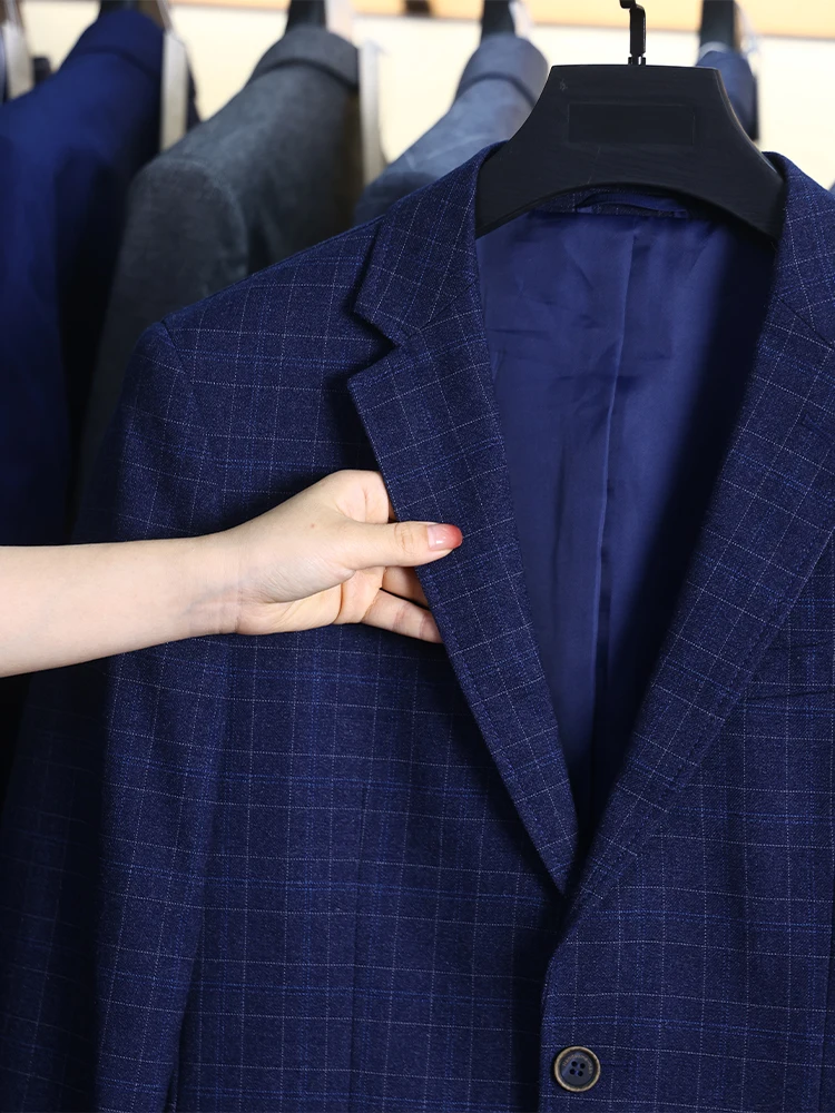 Homesi ربيع الخريف الرجال عادية Faion الأزهار منقوشة طوق مسطح دعوى Jaet الشباب ular فضفاضة تناسب طويلة Sve Thi