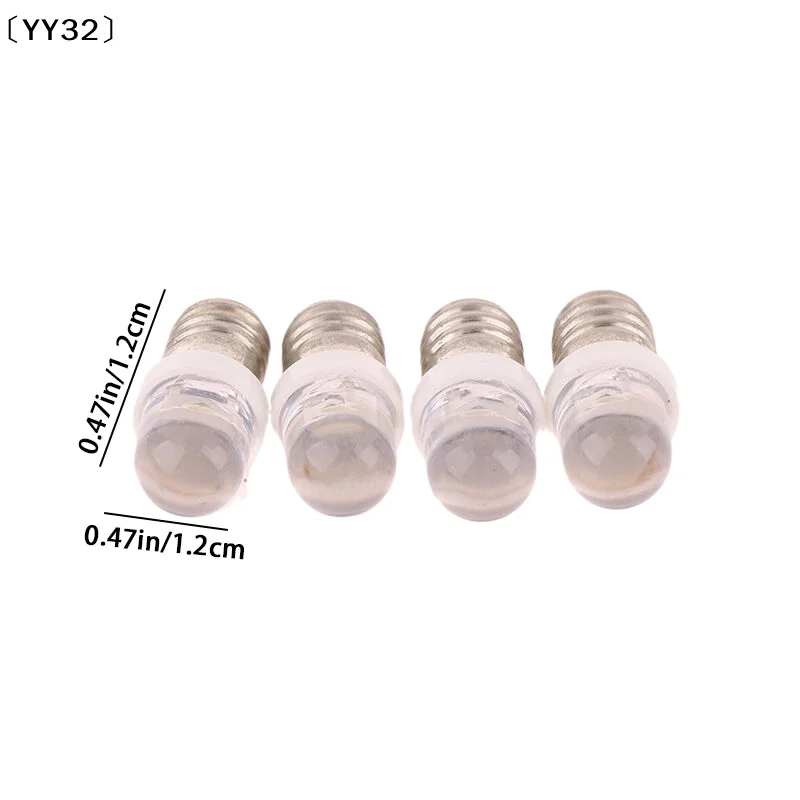〔YY32〕5 Pcs Mini LED Bulb E10 DC 3V 6V 12V 24V Indicator Light For Warning Signal Instrument Panel Low Voltage Lamp