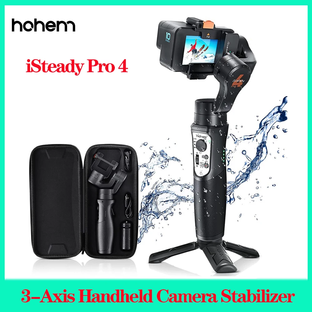 Hohem iSteady Pro 4 Camera Gimbal 3-Axis Handheld Stabilizer for Gopro Hero 11 10 9 8 7 6 5 Osmo Action Insta360 One R For DJI 3