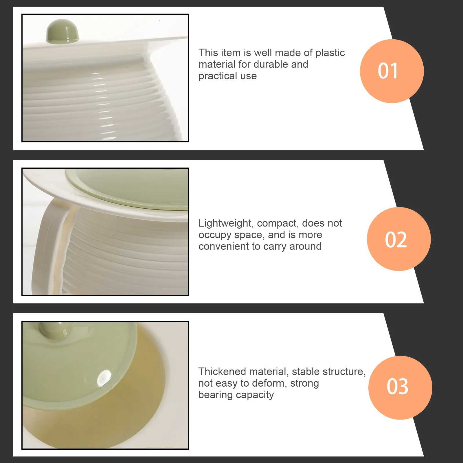 

Набор из 1 шт. Премиальный пластиковый компактный легкий домашний писсуар-горшок, портативный мочеприемник, переносной туалетный горшок