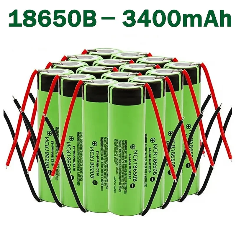 Power Up Your DIY Projects NCR 18650B 3.7V 3400mAh Rechargeable Lithium-ion Battery and Silicon Cable Welding