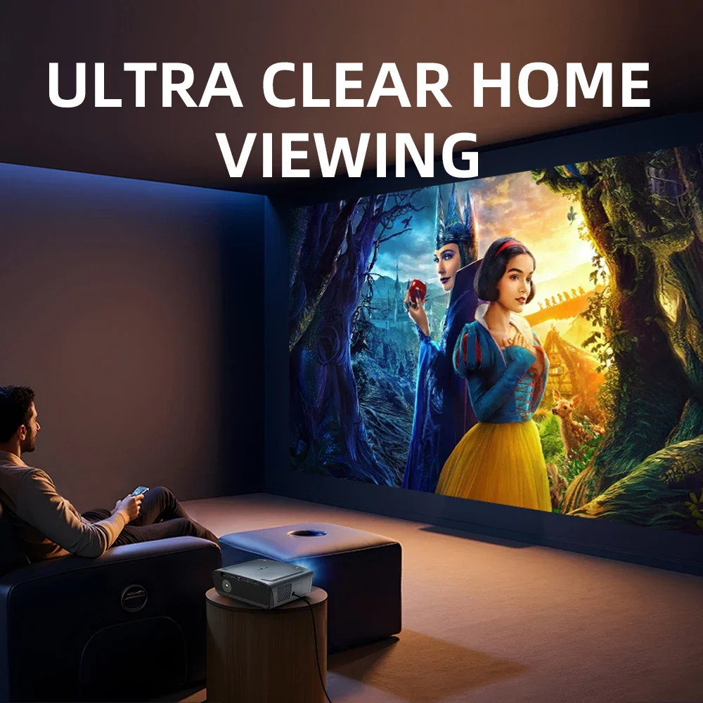 Google TV Projector 4200 ANSI 4K UHD, Dolby Audio Auto Keystone, HDMI USB, Android 14, Day & Night Use, Dustproof Optic Engine