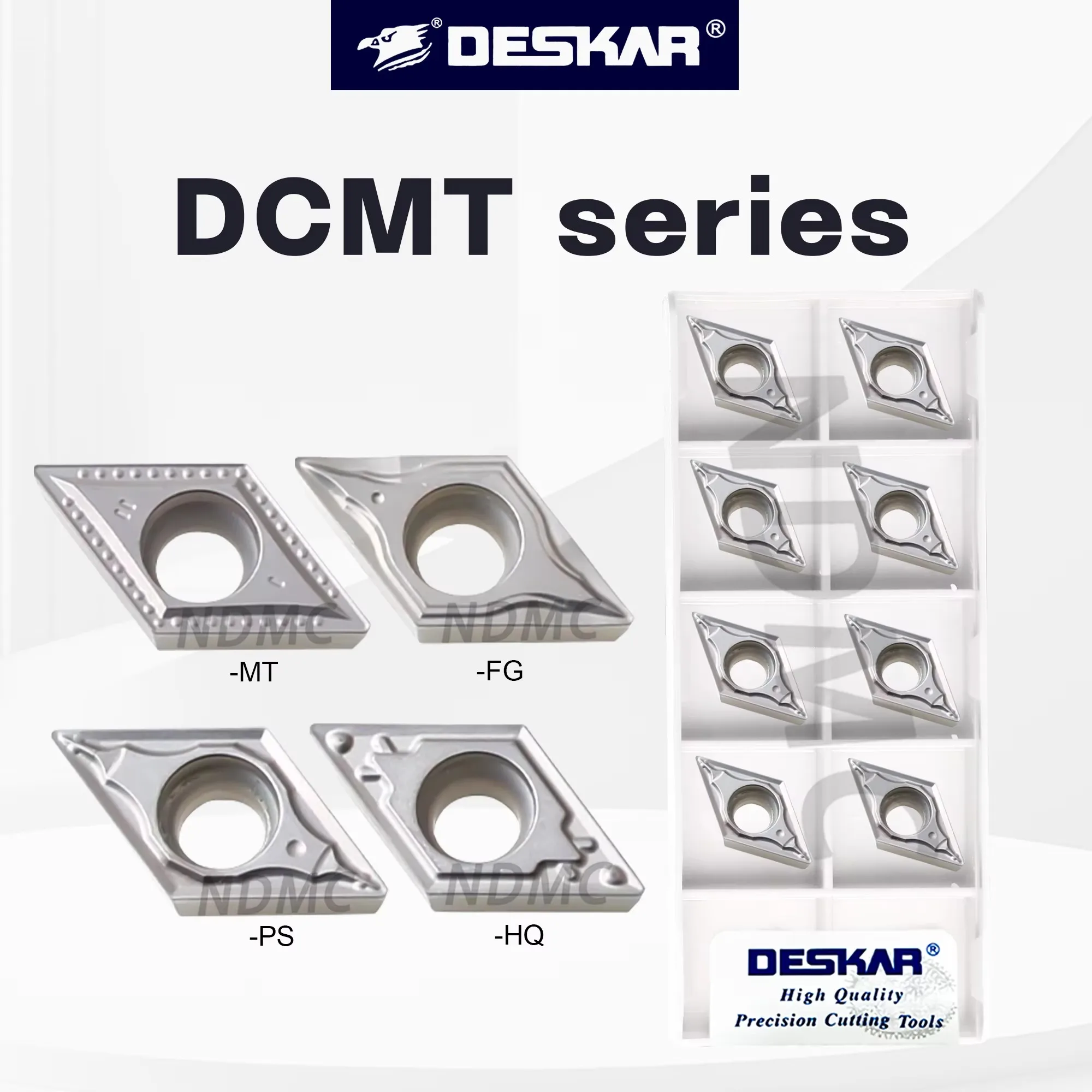 Numerical Control Lathe DCMT Series DESKAR Turning Insert DCMT11T304-FG/HQ/PS/MT LF90 Rhomb Shaped Outer Circle Inner Hole Blade