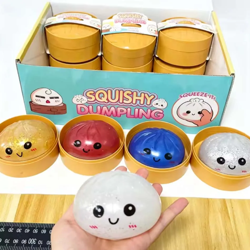 Pretty hot  Glitter Dumpling Squishies Soft Cute Slow Rebound Stress Relief Toy for Kids And Adults Office Home Decor Gift Idea