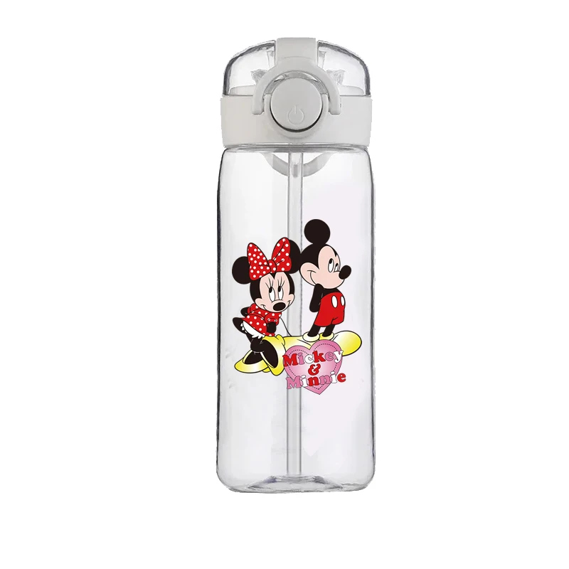 Disney Mickey Mouse Couple Cartoon Straw Cup Boys and Girls Student Drop-Resistant New Summer Water Glass Good-Looking Portable