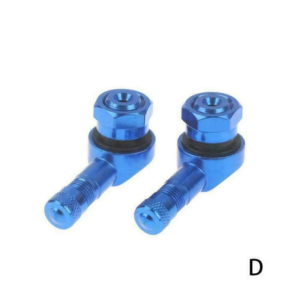 2pcs Motorcycle Rim 90 Degree Angle Aluminum Alloy Valve Wheel Tire Tubeless Stems For Parts CNC