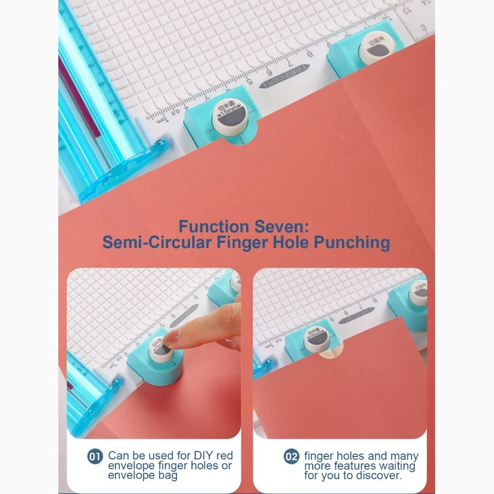7 in 1 Paper Trimmer Board Scoring Tool Folding Scorer Craft Paper Cutter 12.2 Inch Cutting Width Multifunctional Design