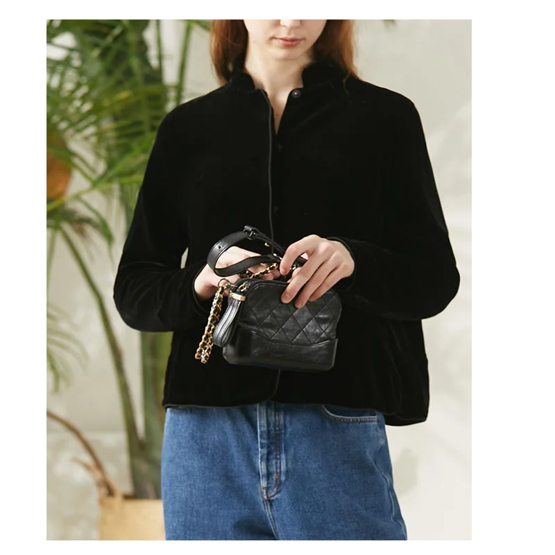 Fengbaoyu Silk Velvet Women's Shirt - A Retro Short-Sleeved Blouse with Classic Style, Comfortable and Soft, Luxurious Clothing