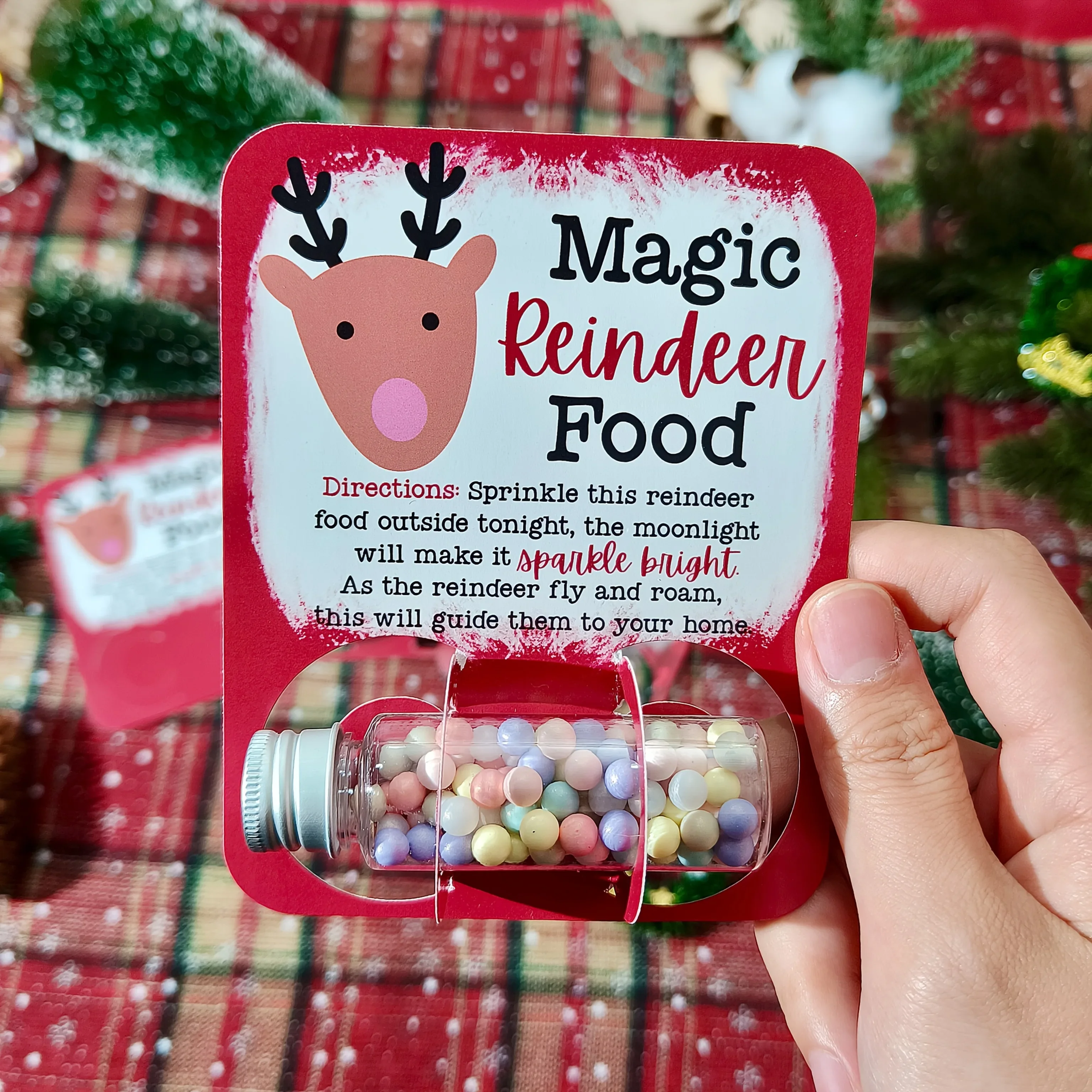 Nouveauté 2026 : 10 ensembles de bouteilles en verre pour nourriture magique pour rennes, cadeaux de fête de Noël, cadeaux de réveillon de Noël avec cartes rennes