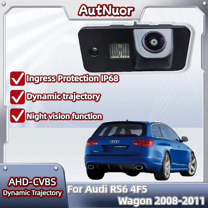 

HD камера заднего вида «рыбий глаз» для Audi RS6 4F5 Wagon 2008-2011, камера заднего вида с ночным видением, резервная парковочная камера CCDFit Audi RS6 4F5 Wago
