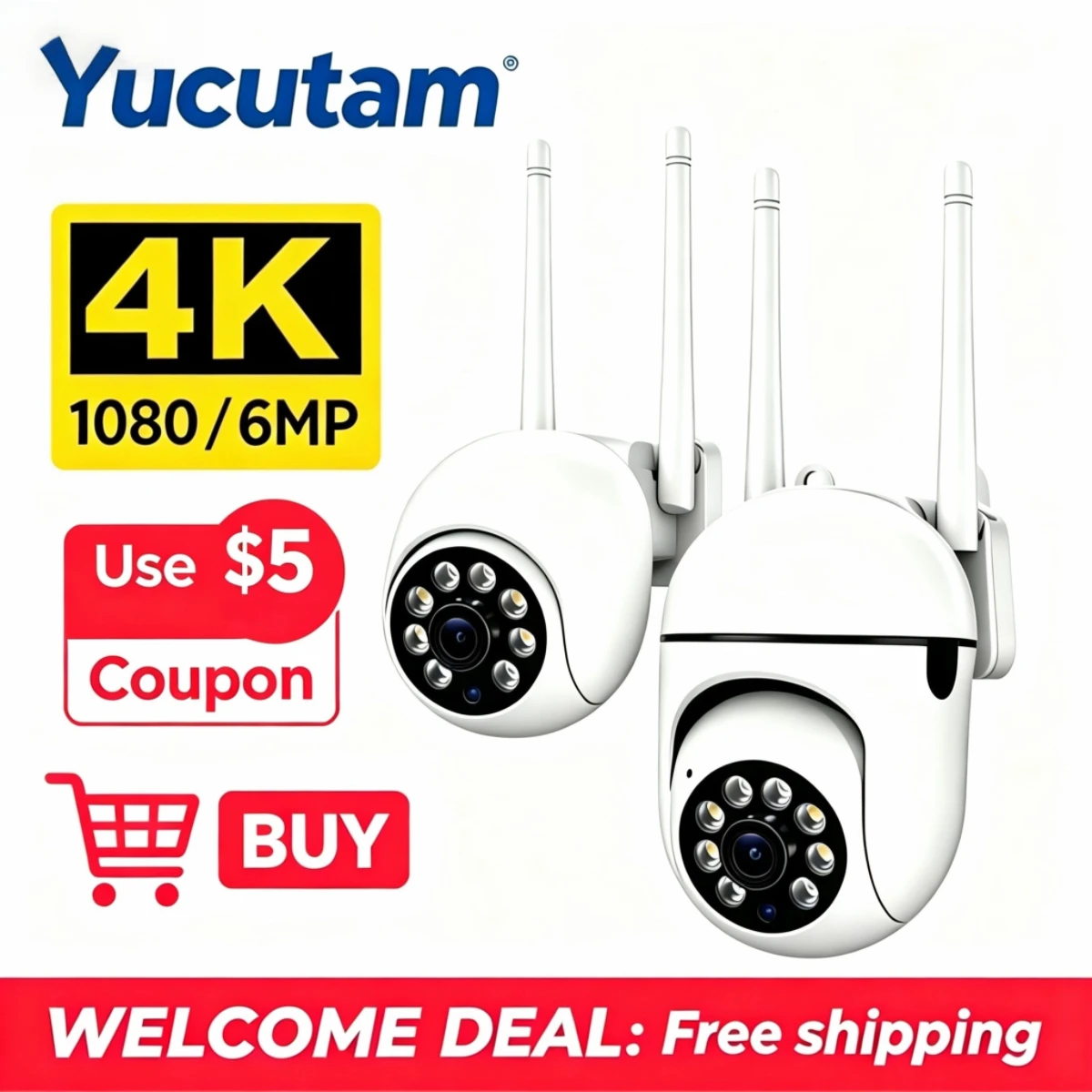 Baby Monitor Split Screen - 8MP Wireless network outdoor camera, 6MP,