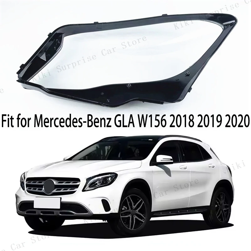 

Для Mercedes-Benz GLA W156 2018 2019 2020 прозрачный корпус с абажуром, крышка передней фары автомобиля, линза, головной свет, автомобильные аксессуары