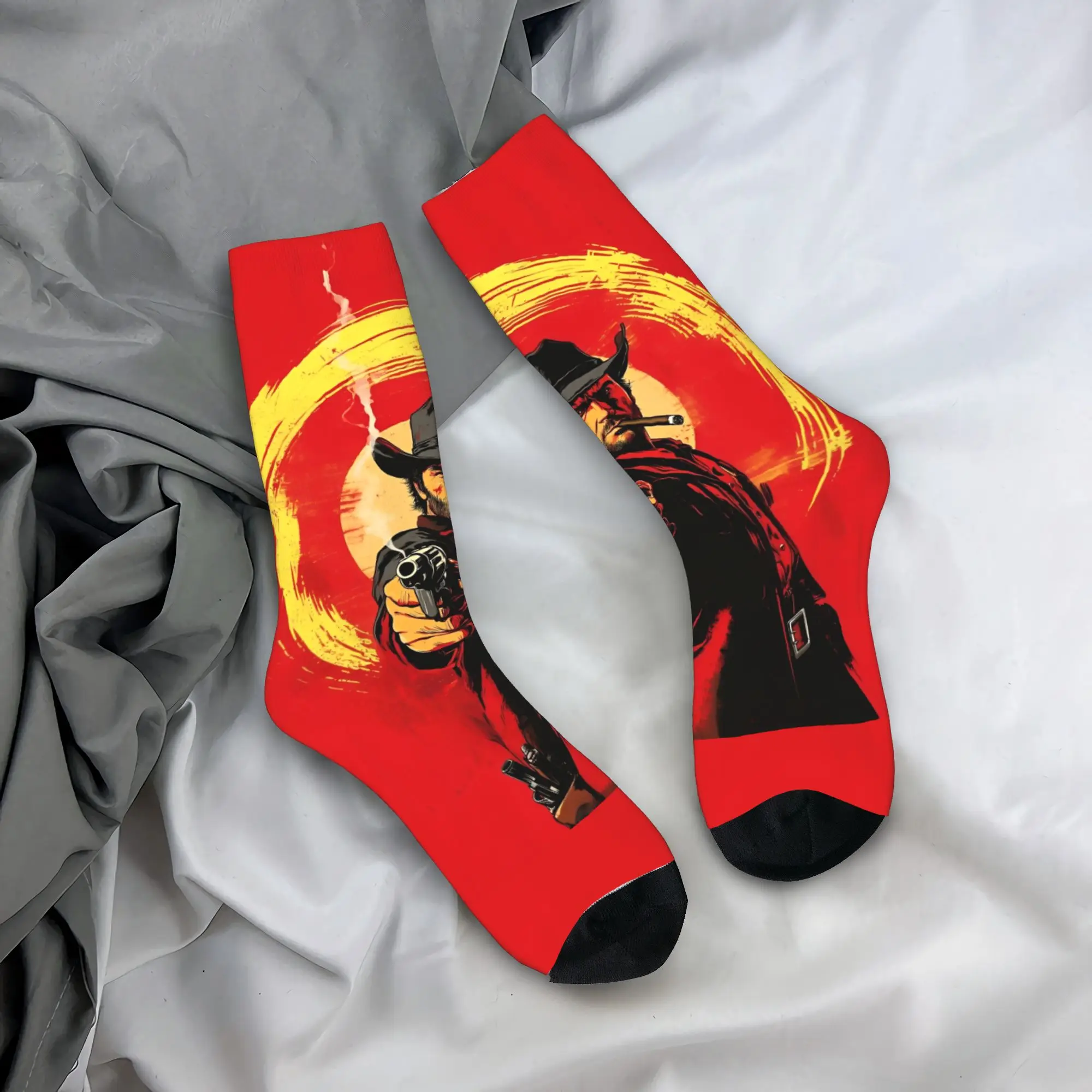 

Носки Red Dead Redemption 2, чулки с узором, нескользящие мужские носки, теплые мягкие зимние готические носки для скейтборда