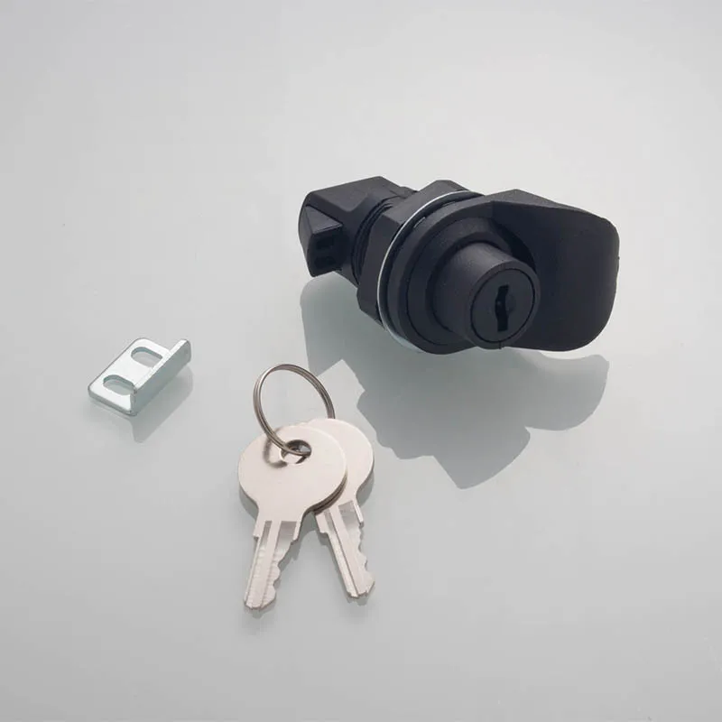 1PCS MS750 Black Cam Lock Switch Push Type Plastic Press Lock for Electrical Cabinet Door Industrial Distribution Box