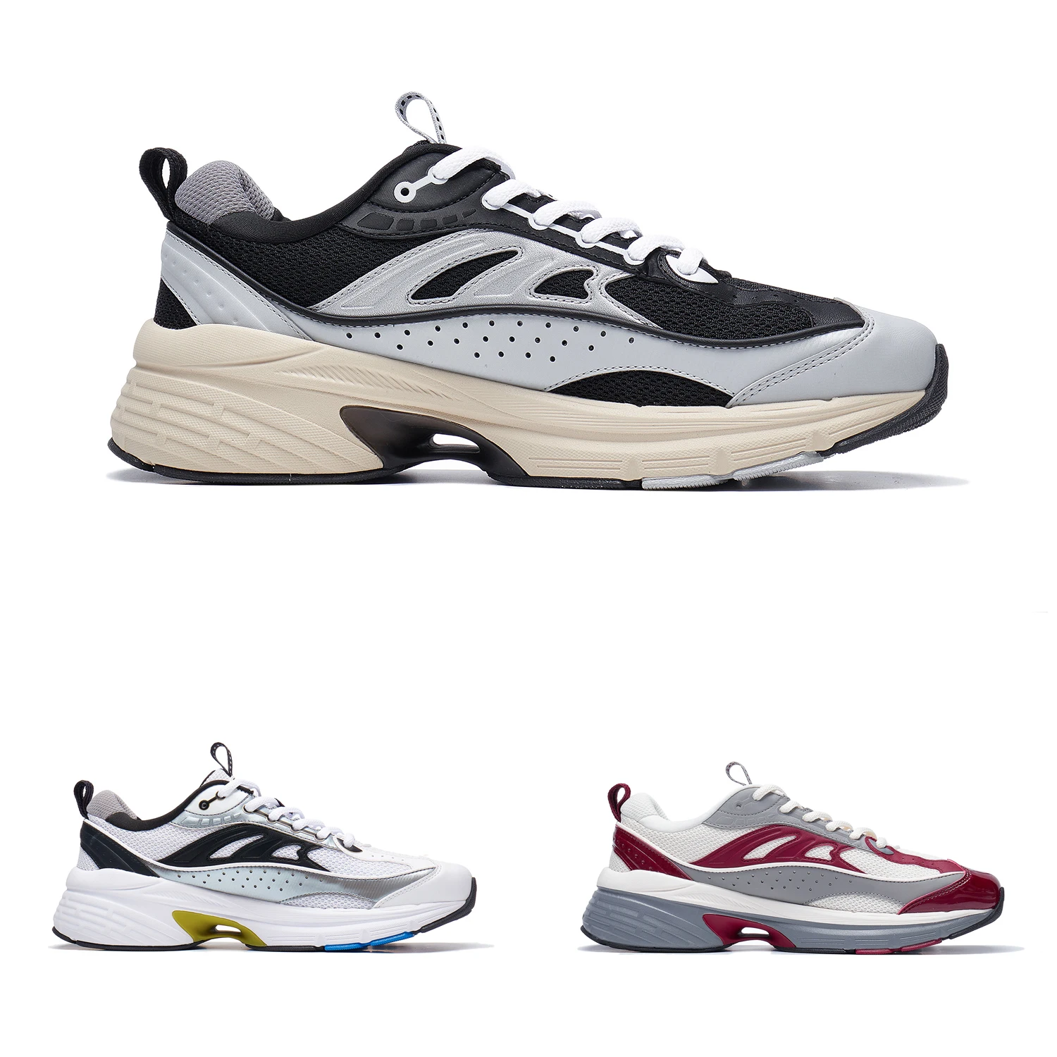 Li-ning-calçados esportivos para homens, tênis com almofada, estilo retro, fitness, lazer e caminhada, agct235