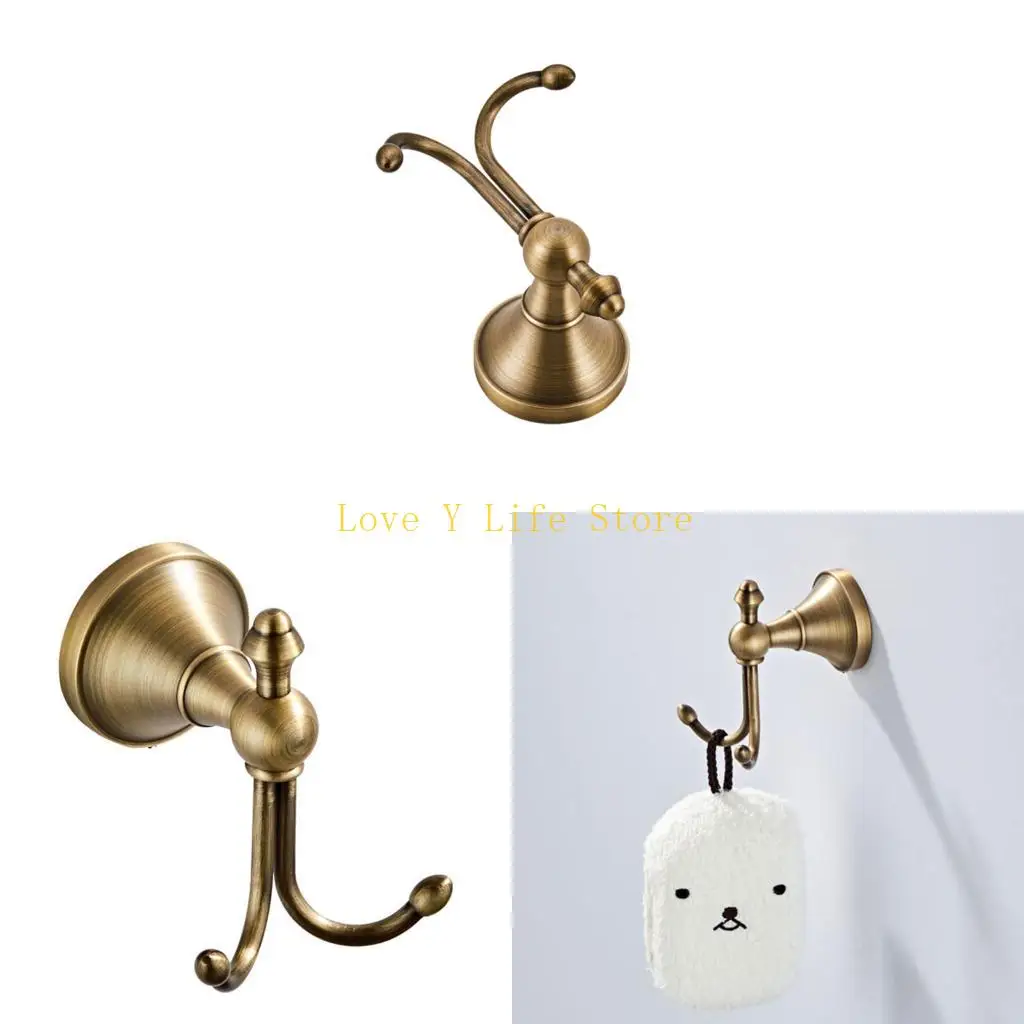 

L74C Double Journs Looce Vintage Brass Wall Croater Latchel Hanger для одежды для пальто