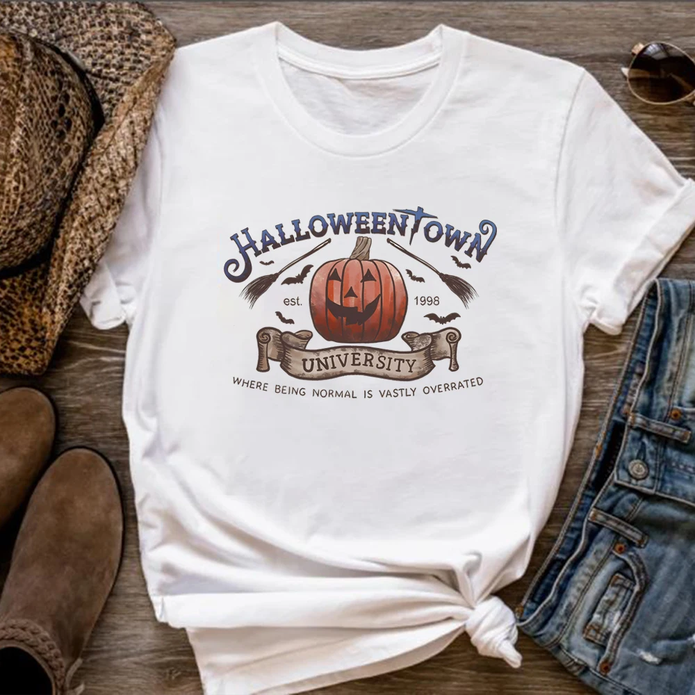 Halloweentown University Est 1998 T-Shirt Retro Halloween Shirts Unisex Halloweentown 1998 Short Sleeves Tops Halloween Gift